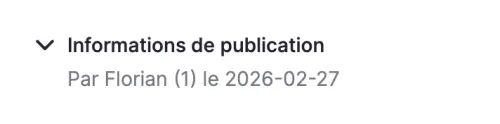 Capture d'&eacute;cran montrant la publication sur le site internet de Cramant &agrave; la date du 27 f&eacute;vrier 2026.